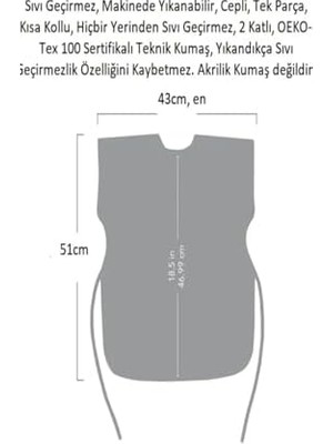 Daisy Home 3-6 Yaş, Kısa Kollu Sıvı Geçirmez Önlük, Makinede Yıkanabilir, Boya, Oyun ve Yemek Zamanı