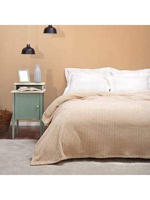 Daisy Home Joena Bej Çift Kişilik Battaniye