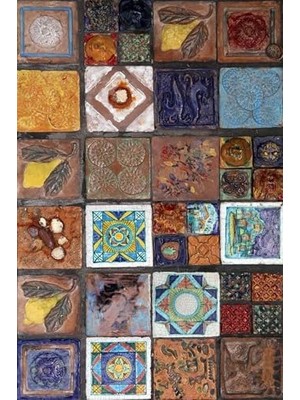 Daisy Home Dizayn Süperlonga Modern Desenli Şönil Pamuk Tabanlı Yıkanabilir Kaymaz Antibakteriyel Salon Halısı 100X300