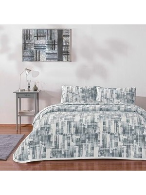 Daisy Home Taç Baskılı Jamie Çift Kişilik Pike Takımı Gri