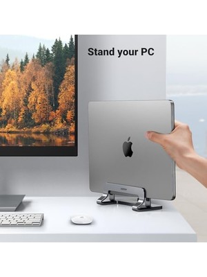 Daisy Home Dikey Bilgisayar Standı, Çift Yuvalı Ayarlanabilir Alüminyum Laptop Standı, MacBook Air/pro, Windows Dizüstü Bilgisayarlar, 13-17 Inç Laptoplar ile Uyumlu Masaüstü Tutucu – 20471