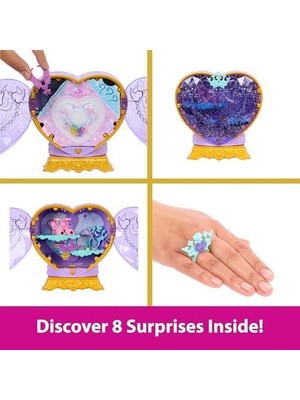 Daisy Home Mattel Filmden Ilham Alan Mattel Prensesi Ariel Bebek, Aksesuarlar, Kalp Şeklinde Değerli Taş Kutusu ile Çocuk Yüzüğü Dahil 8 Sürpriz ve 9 Parça, JHL49