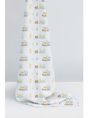 Daisy Home % 100 Pamuk Müslin Bebek Örtüsü - Petits Caneton 70X70 cm