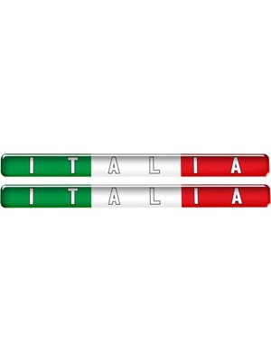 Teknocan Italia Yazılı Italyan Çubuk 2li 3D