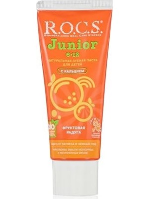 Teknocan R.o.c.s Junior Çocuklar Için Bitkisel Içerikli Diş Macunu 6-12 Yaş Meyveli Gökkuşağı (1 x 60 Ml)