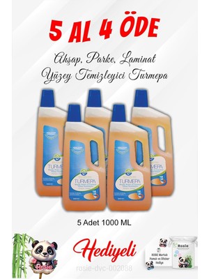 Teknocan Ahşap, Parke, Laminat Temizleyici  5 Al 4 Öde 1000 ml ve Rosie Pamuk