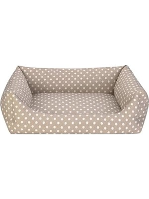 Teknocan Pet Uniform Bej Puantiyeli Köpek Yatağı M 60X70CM