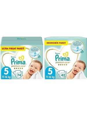 Teknocan Bebek Bezi Premium Care 5 Beden 74 Adet Junior Fırsat Paketi & Bebek Bezi Premium Care 5 Beden 42 Adet Junior Paket