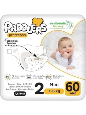Teknocan Protection Bebek Bezi 2 Numara (60 Adet) Bakım Seti