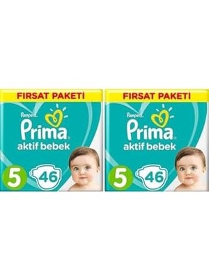 Teknocan Bebek Bezi Aktif Bebek 5 Beden 92 Adet (46X2)
