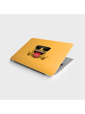 Teknocan Laptop Bilgisayar Notebook Pc Kaplama Etiketi Rock Emoji