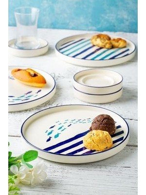 Teknocan 18 Parça 6 Kişilik Özel Tasarım Hand Made Stackable Kahvaltı Çay Seti
