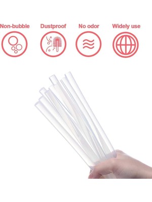 Teknocan 10 Adet 30 cm Silikon Çubukları – Mum Silikon, Tutkal Stick, El Işi, Hobi, Tamir ve Yapıştırma Için Uyumlu Şeffaf Silikon Tutkal Çubuk Seti (Ince 7 Mm)
