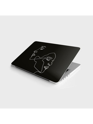 Teknocan Laptop Bilgisayar Notebook Pc Kaplama Etiketi Minimalist Yüz