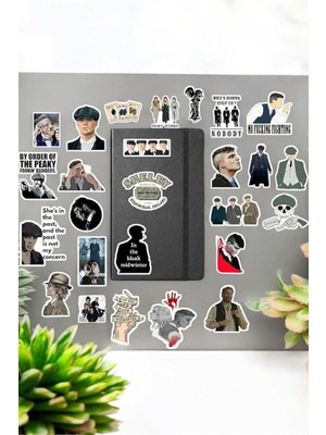 Teknocan Peaky Blinders Thomas Paketi/bullet Journal Defter Çıkartma Ajanda Laptop Etiket, 8746874684654
