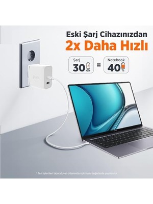 Teknocan 65W Gan Usb-C + Usb-A Şarj Aleti & iPad & & Notebook Uyumlu Pd Hızlı Şarj Cihazı