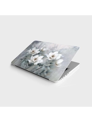 Teknocan Laptop Notebook Pc Kaplama Etiketi Beyaz Güller