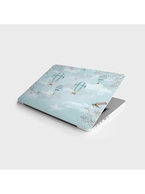 Teknocan Laptop Bilgisayar Notebook Pc Kaplama Etiketi 3D Balon Kuşlar