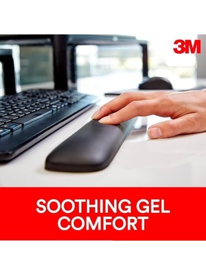 Teknocan 3m Klavyeler Için Jel Bilek Desteği, Yatıştırıcı 3m Jel Teknolojisi ve Tüm Gün Rahatlık ve Destek Için Pürüzsüz Kapak, Dayanıklı ve Temizlemesi Kolay, 19 Inç, Siyah (WR85B)