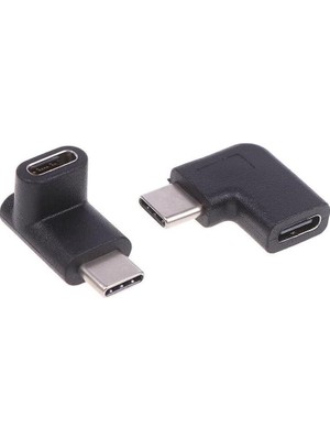 Teknocan Type C Dişi Erkek 90 Derece Dirsek 2in1 Çevirici Dönüştürücü Adaptör