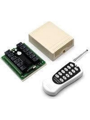 Teknocan 12V 433MHZ 12 Kanallı Kablosuz Kumandalı Rf Alıcılı Röle Modülü (Kutulu)