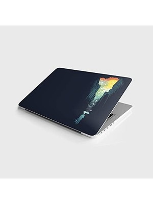 Teknocan Laptop Notebook Pc Kaplama Etiketi Kuşlar ve Adam