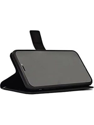Teknocan Iletişim Galaxy S21 Fe ile Uyumlu Deri Deluxe Kapaklı Cüzdanlı Kılıf - Siyah (Siyah)
