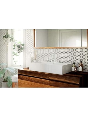 Teknocan SLW-3612-1.0 Duro Iki Saplı Geniş Lavabo Musluğu, Krom, 1.0 Gpm