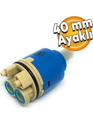 Teknocan Batarya Kartuşu 40 mm Ayaklı Aç Kapa Musluk Çeşme Kartuşu