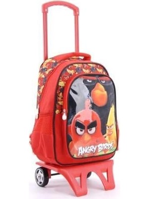 Teknocan Angry Birds Tekerlekli Sırt Çantası 87897 Kırmızı Std