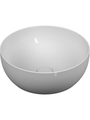 Teknocan Outline 5992B403-0016 Yuvarlak Lavabo, 40 Cm, Beyaz
