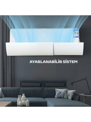Teknocan Yapışkanlı Ayarlanabilir Klima Hava Yönlendirici Aparat Klima Aparatı Siperlik Yön Aparatı