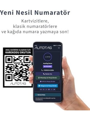 Teknocan Qr Kodlu Akıllı Araç Etiketi - Karekod Numaratör - Içten Yapıştırmalı Cam Etiket