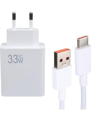 Teknocan 33 Watt Turbo USB Şarj Başlık Adaptörü + Type-C Kablo, 1 Metre, Qc 3.0 Hızlı Şarj Göstergeli, Weko,