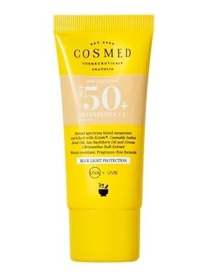 Teknocan Cosmed Tüm Cilt Tipleri Için Renkli Suya Dayanıklı SPF50+ Güneş Kremi - Skinvisible cc SPF50+ - 30 ml