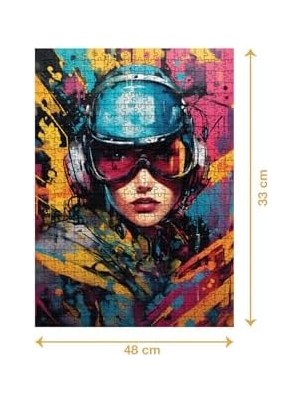 Teknocan Pilot Kadın 500 Parça 2,2mm Kalınlık 48X33CM Profesyonel Hobi Puzzle Yapboz Serisi