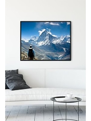 Teknocan (PSTER10814) Dağ Doğa Manzara Çerçeveli Tablo 7 (40X50CM)