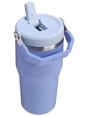 Teknocan Buz Akışı Go 600ML/20OZ Flip Straw Wtr Btl Ortanca