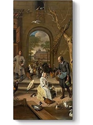 Teknocan Jan Steen - Portrait Of Jacoba Maria Van Wassenaer Tablosu 60 x 120