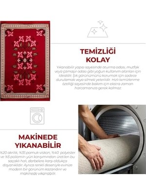 Teknocan Kilim, Makinede Yıkanabilir, Modern Desenli, 80 * 150 Cm, SA25PY