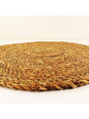 Teknocan 6 Adet Hasır Supla Seti, Amerikan Servis, Sofra Dekorasyonu ve Sunum Için Bambu Hasır, Şık ve Çevre Dostu Masa Aksesuarı 30 cm