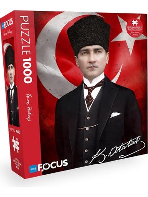 Teknocan Blue Focus 1000 Parça Puzzle - Atatürk