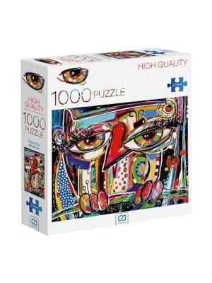 Teknocan Ca Games Soyut Yüz 1000 Parça 2,2mm Kalınlık 48X68CM Profesyonel Hobi Puzzle Yapboz Serisi
