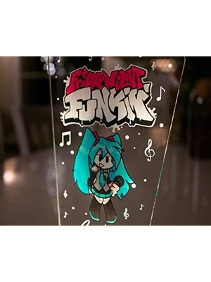 Teknocan Night Funkin Oyunu Gece Lambası Girlfriend, En Iyi Kişiselleştirilmiş Hediye, Oyun Odası Dekoru Için LED Lamba