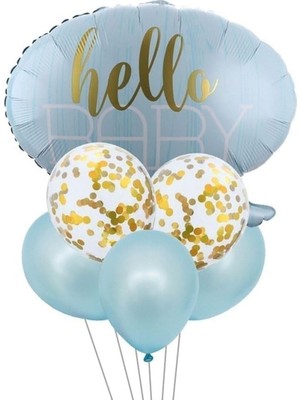 Teknocan Çitipitistore Hoş Geldin Bebek & Baby Shower Partisi Balon Set, Mavi