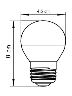 Teknocan 6W E27 Mini Top Ampul 3000K Sarı Işık 3 Adet