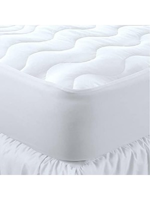 Teknocan Kapitone Fitted Su Sıvı Geçirmez Yatak Koruyucu Alez, Beyaz, 80X180CM