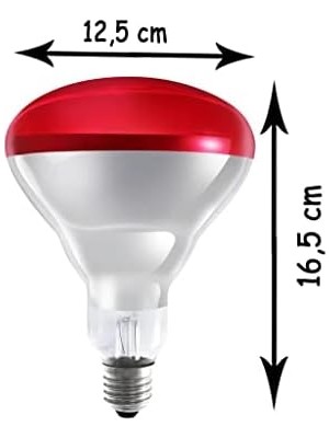 Teknocan 250W Infrared Kırmızı Ampul E27 Isıtıcılı Lamba Kırmızı Işık