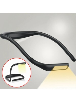 Coverzone LED Kitap Okuma Işığı Bükülebilir Esnek Kitap Boyun Işığı Kollu Type-C Şarj Girişli Fh8