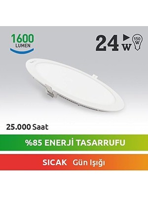 Teknocan 24W-SLY Gün Işığı LED Slim Ampul